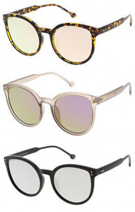 Picture of Oversize Women's Mirrored Flat Lens Cat Eye Sunglasses