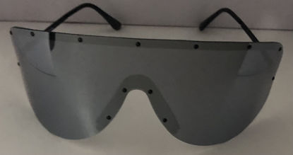 Picture of Oversized Rimless Mirrored Shield Sunglasses