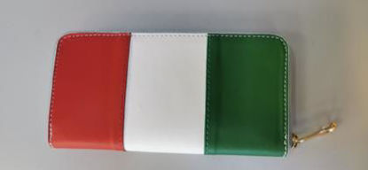 Picture of Wallet with Italy bamdiere in genuine leather